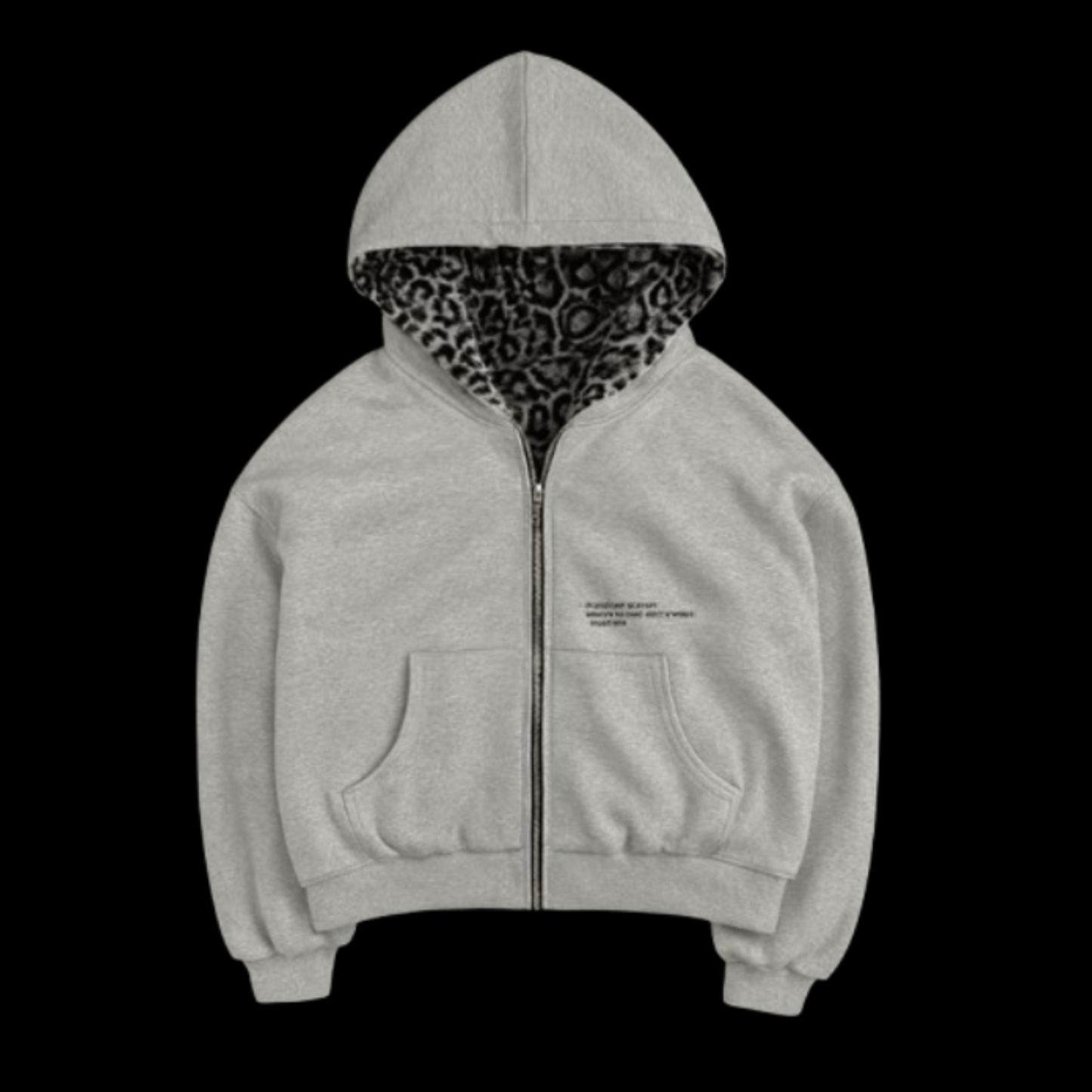 'Leopard Lined' Hoodie