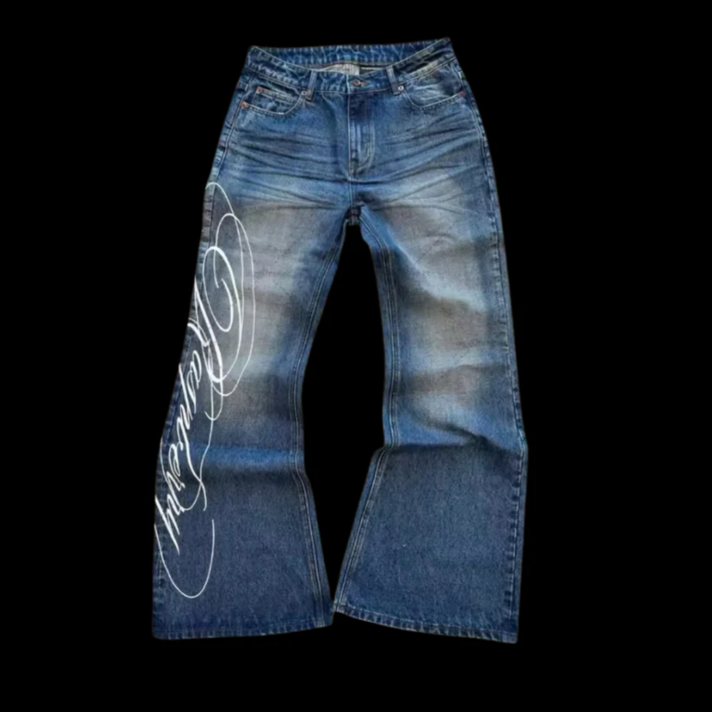 'IN LUST WE TRUST' Flared Denim